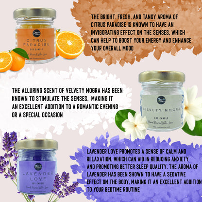Scented Candle Gift Set – 6 Small Jars with Premium Fragrances