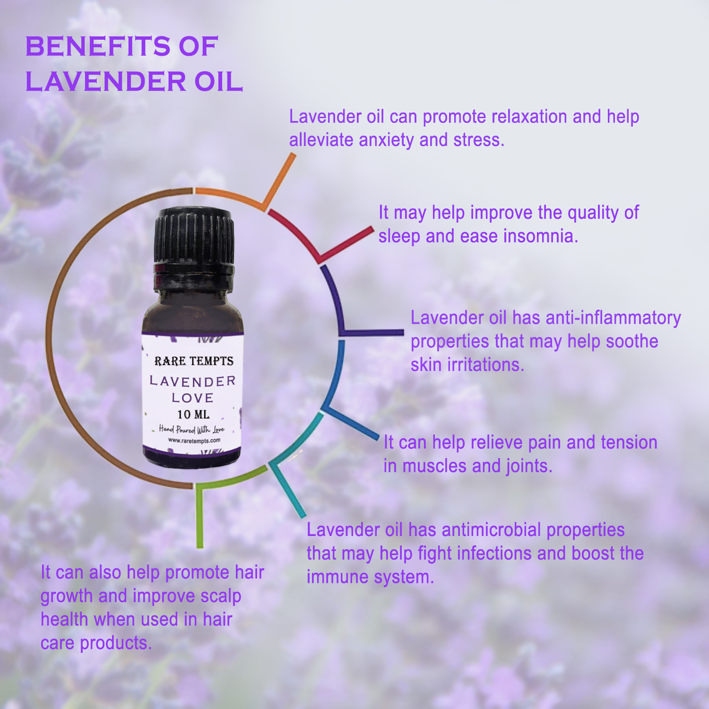 Rare Tempts Lavender Fragrance Oil – Calming Floral Bliss for Diffusers & Self-Care