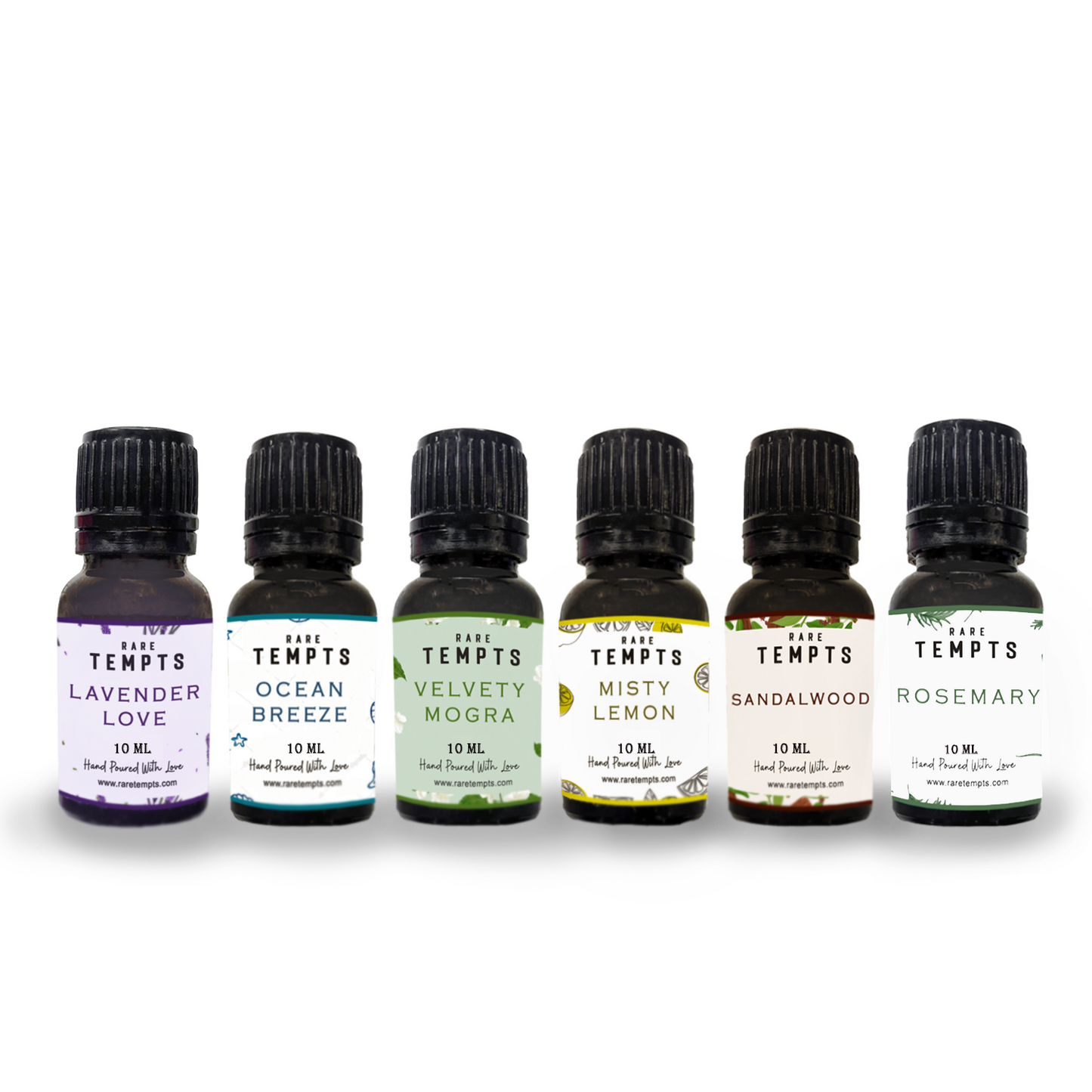 Fragrance Aroma Oil Set of 6 – Rare Tempts Signature Collection